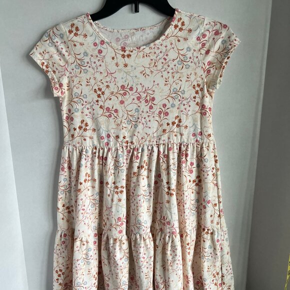 Children's Place Girls Floral Ruffle bottom dress. Size L 10/12 28"L - Picture 1 of 4
